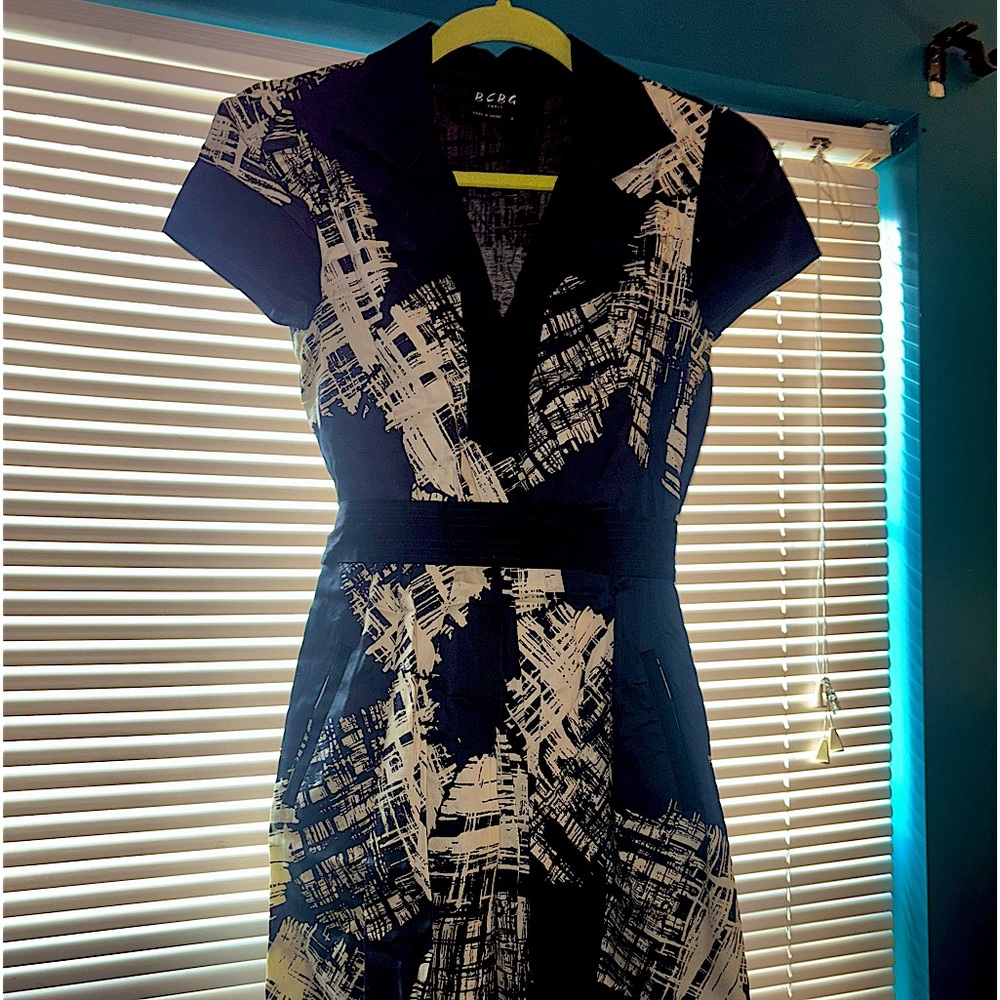BCBG a-line dress. With pockets! Great for holiday parties and office work.